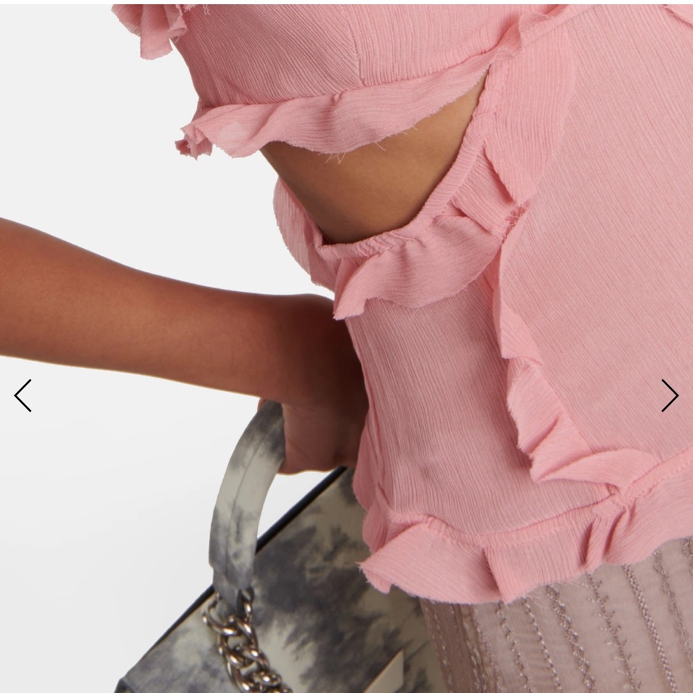 Acne studios Ruffled top in GREEN - Picture 4 of 8